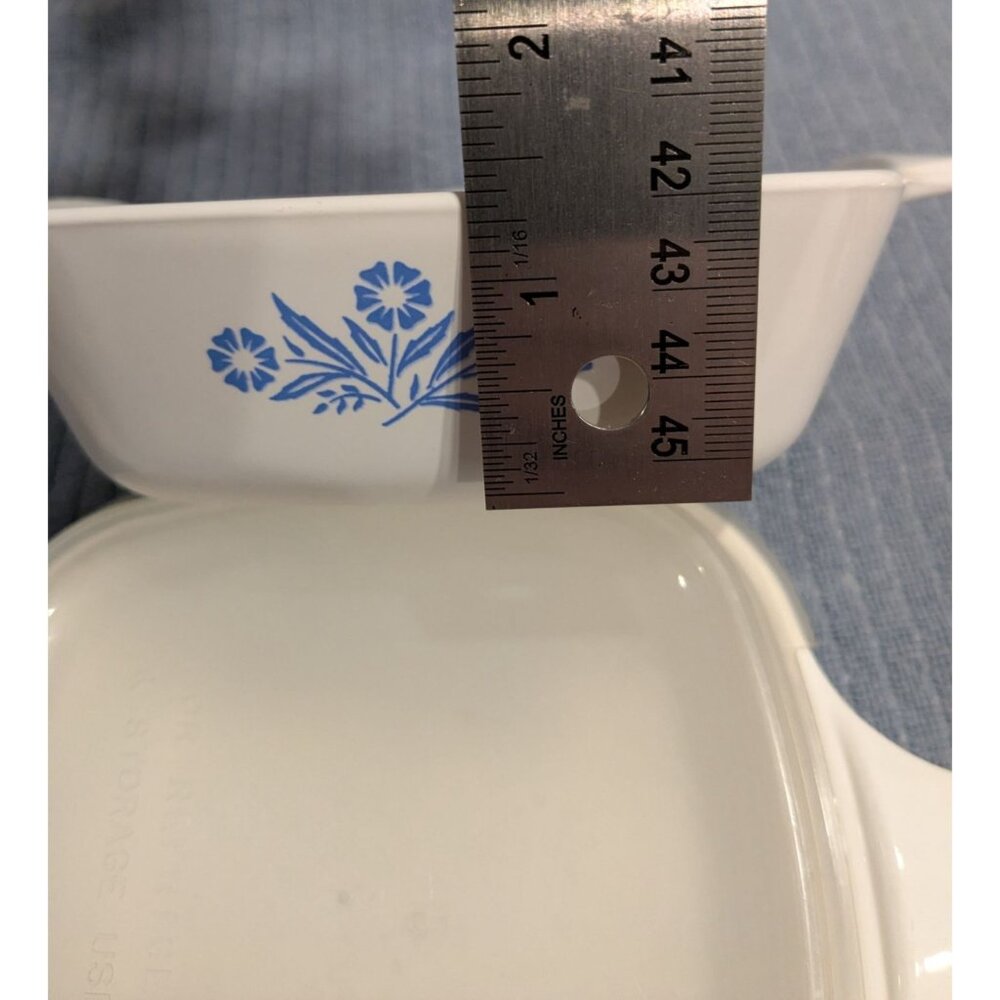 CorningWare Blue Cornflower set 4 Petite Pans P-41 & P-41-B Plastic Lid - Picture 15 of 16